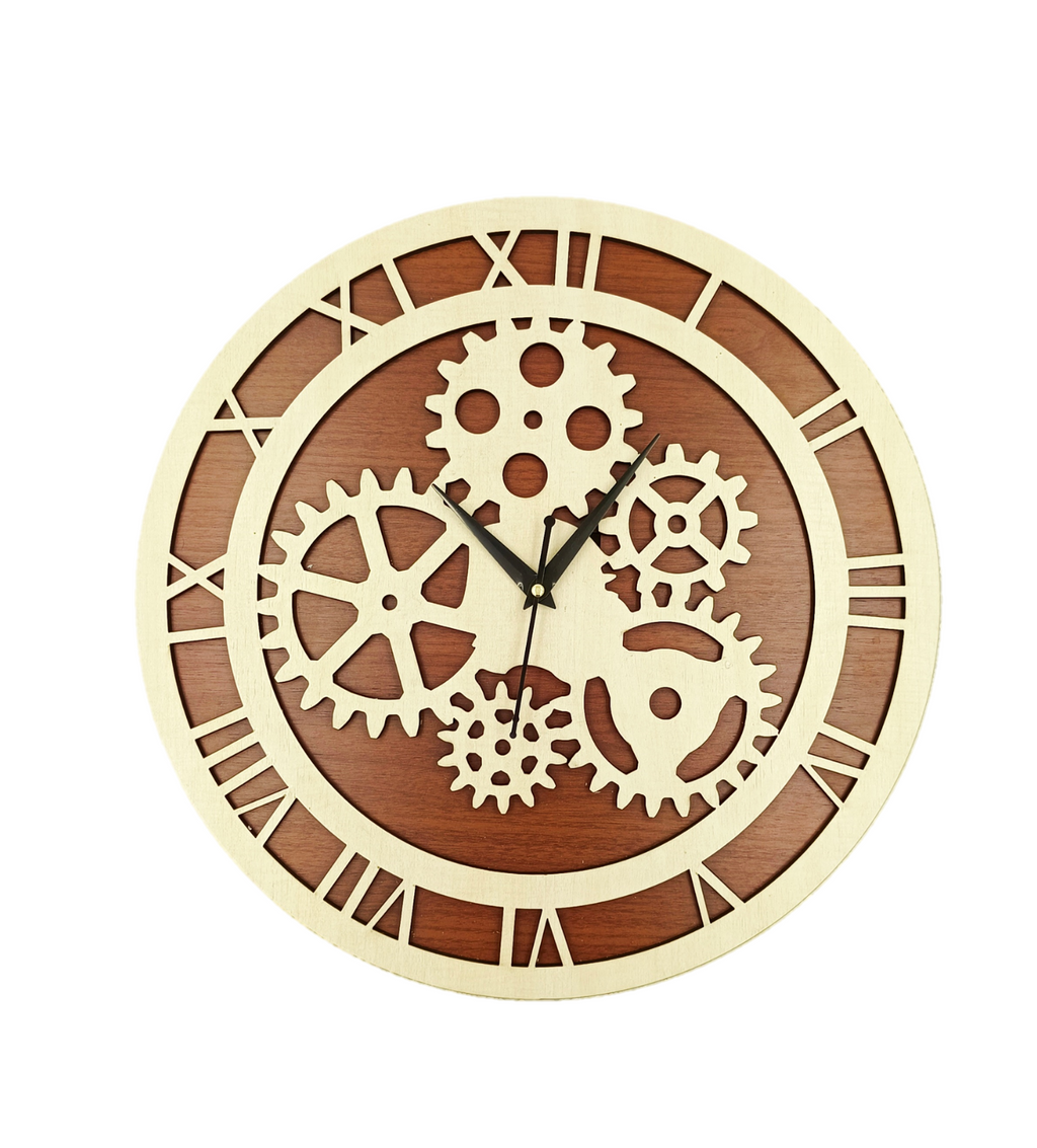 Wooden Silent Non-Ticking Wall Clock for Home Stylish Latest Designer Wall Clock for Home Living Room Bedroom Office Hall