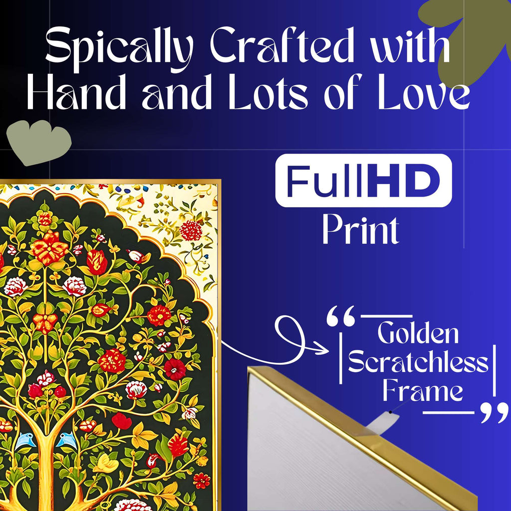 Set of Six Wall Paintings for Wall Dacoration Golden Framed Wall Paintings for Living Room & Bedroom Wall Art for Home Decoration & Office Wall Décor (13x10 inch CH-GD6-6)