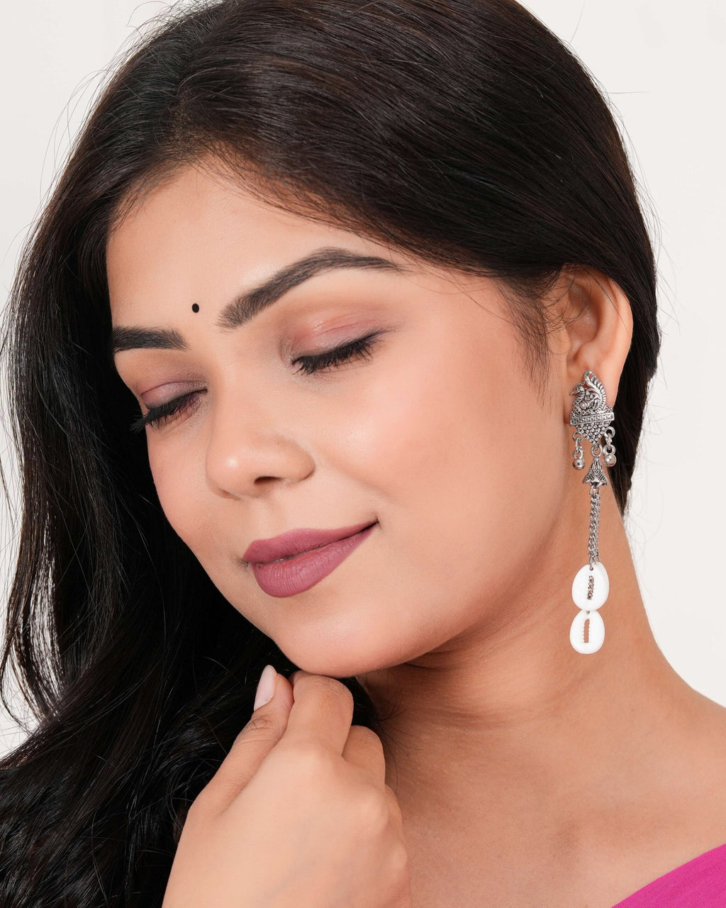 Women's Indo Western Teardrop Shaped Party Wear Ethnic Stud Earrings for Women -AZ838-OX-ER31