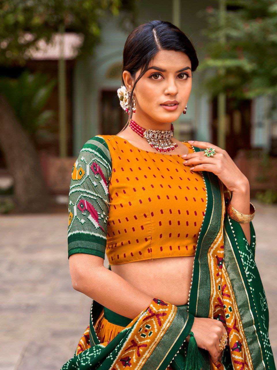 Women's Traditional Printed Lehenga Choli Set with Bandhani Dupatta ? Festive & Navratri Wear