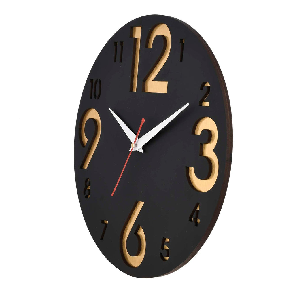 Wooden Silent Non-Ticking Wall Clock for Home Stylish Latest Designer Wall Clock for Home Living Room Bedroom Office Hall