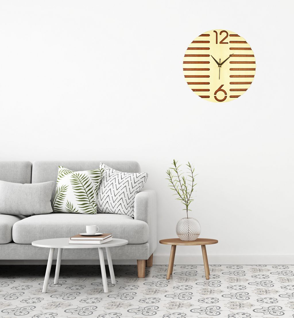 Wooden Silent Non-Ticking Wall Clock for Home Stylish Latest Designer Wall Clock for Home Living Room Bedroom Office Hall