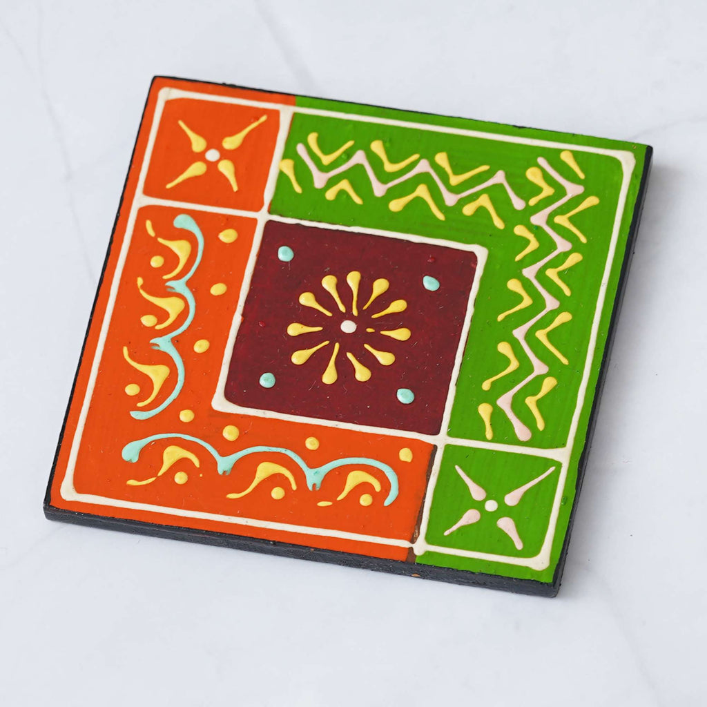 Wooden tea coaster