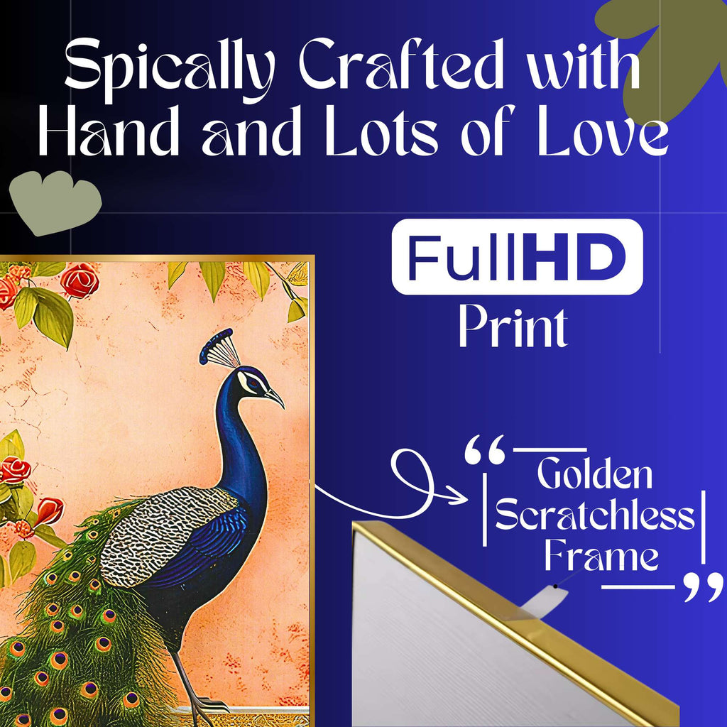 Set of Two Wall Paintings for Wall Dacoration Golden Framed Wall Paintings for Living Room & Bedroom Wall Art for Home Decoration & Office Wall Décor (14x11 inch CH-GD2-22)