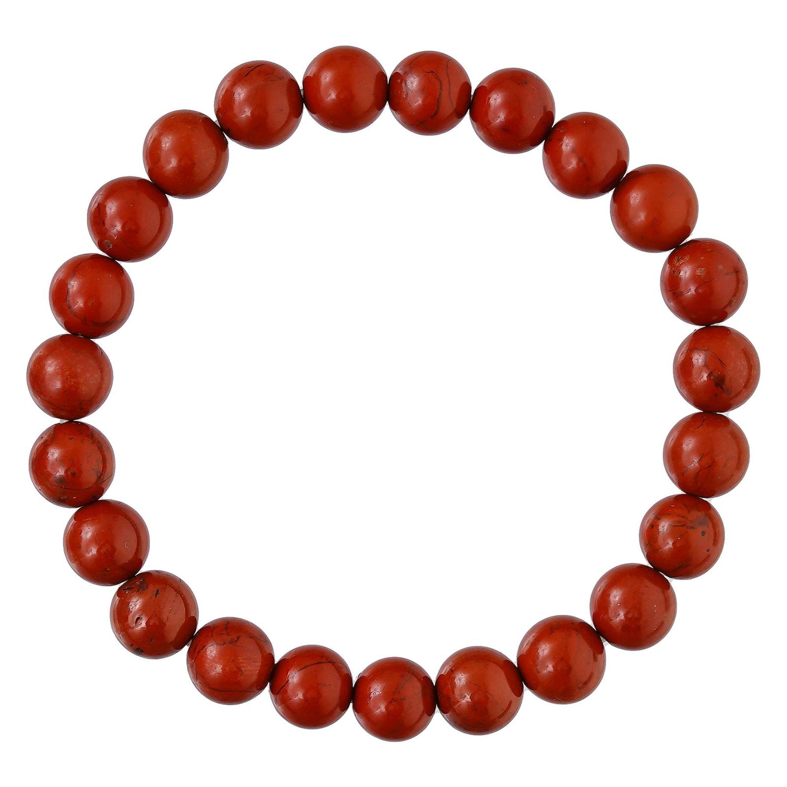 Red Jasper Bracelet for Women Men's Gifts - Protection Healing Crystal Bracelet - 8mm Gemstone Beaded Adjustable