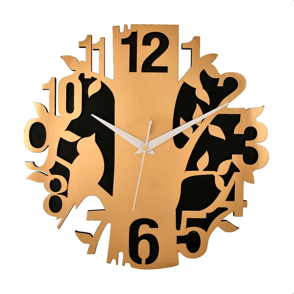 Wooden Silent Non-Ticking Wall Clock for Home Stylish Latest Designer Wall Clock for Home Living Room Bedroom Office Hall