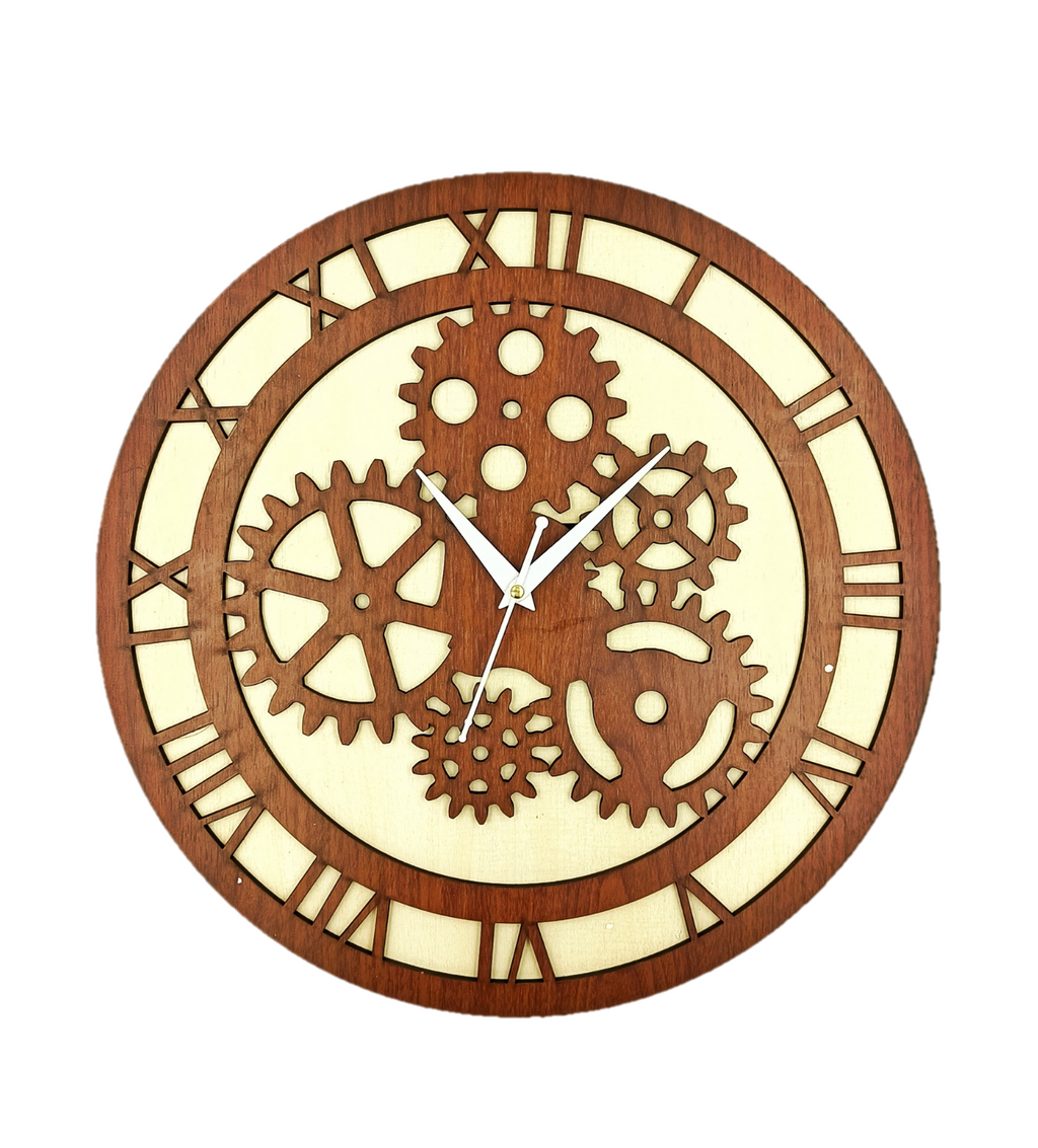 Wooden Silent Non-Ticking Wall Clock for Home Stylish Latest Designer Wall Clock for Home Living Room Bedroom Office Hall