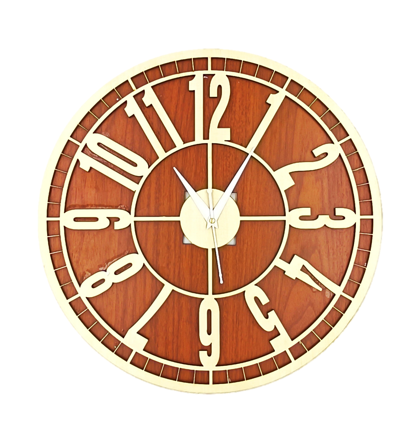 Wooden Silent Non-Ticking Wall Clock for Home Stylish Latest Designer Wall Clock for Home Living Room Bedroom Office Hall