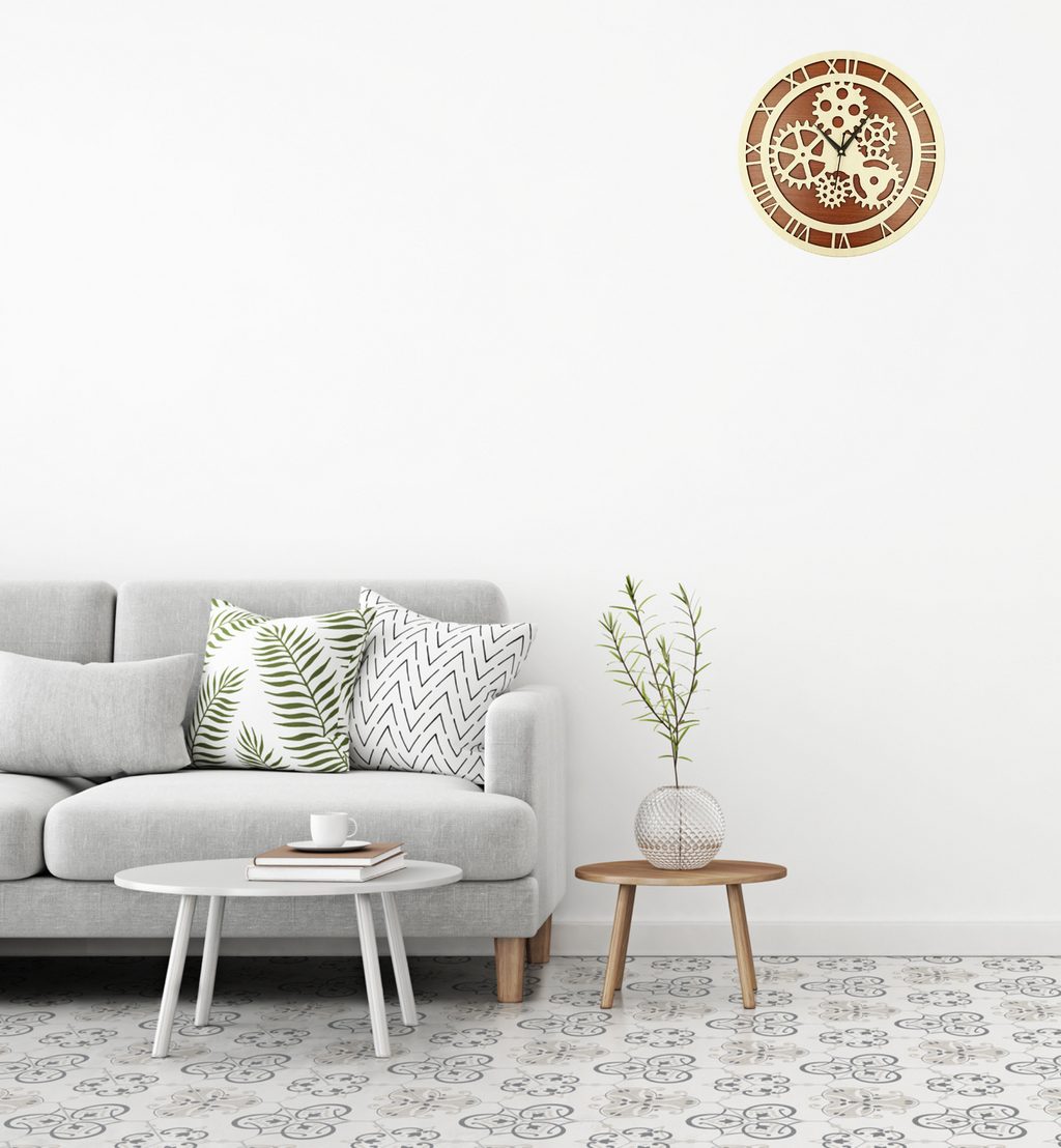 Wooden Silent Non-Ticking Wall Clock for Home Stylish Latest Designer Wall Clock for Home Living Room Bedroom Office Hall
