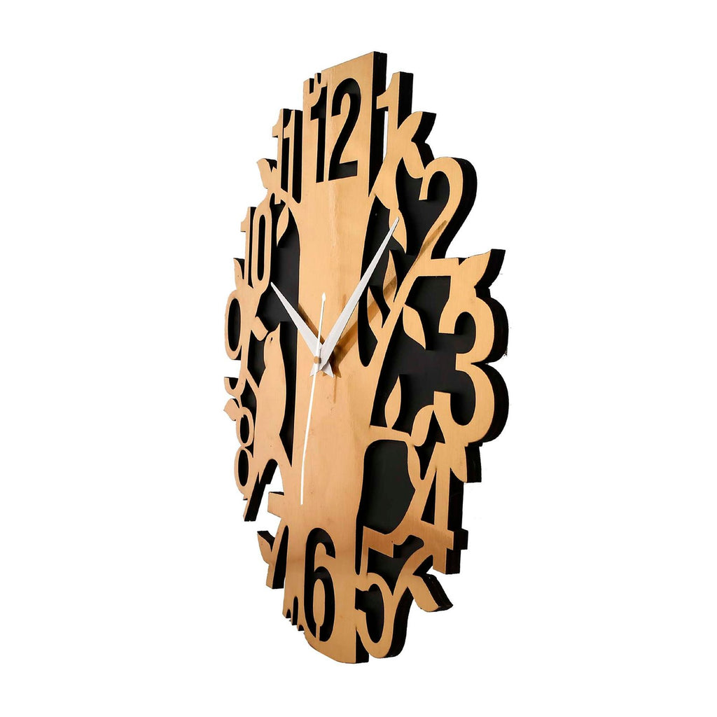 Wooden Silent Non-Ticking Wall Clock for Home Stylish Latest Designer Wall Clock for Home Living Room Bedroom Office Hall