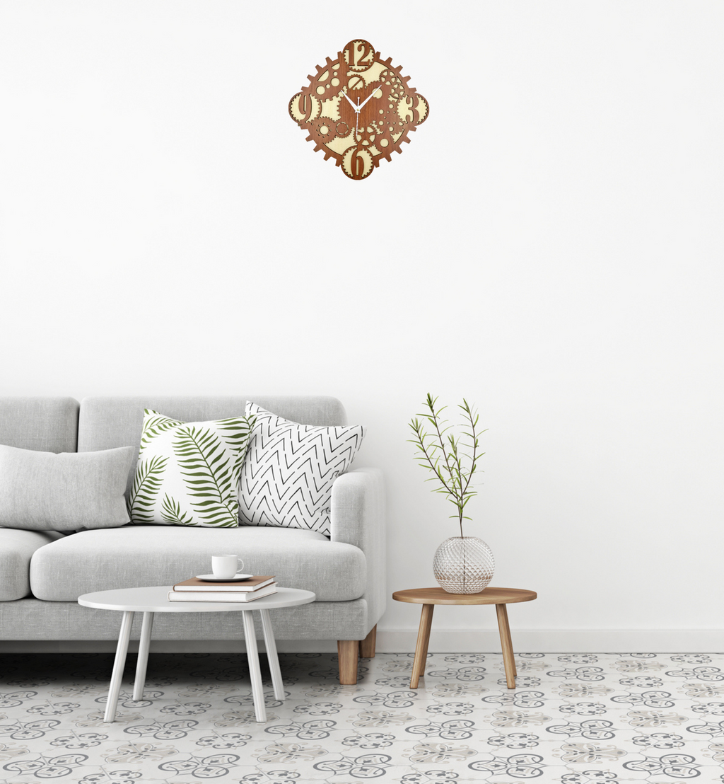 Wooden Silent Non-Ticking Wall Clock for Home Stylish Latest Designer Wall Clock for Home Living Room Bedroom Office Hall