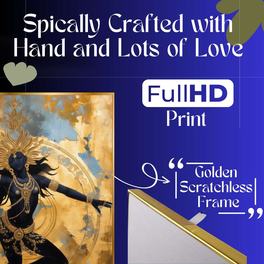 Set of Three Wall Paintings for Wall Dacoration Golden Framed Wall Paintings for Living Room & Bedroom Wall Art for Home Decoration & Office Wall Décor (24x18 inch CH-GD3-10)