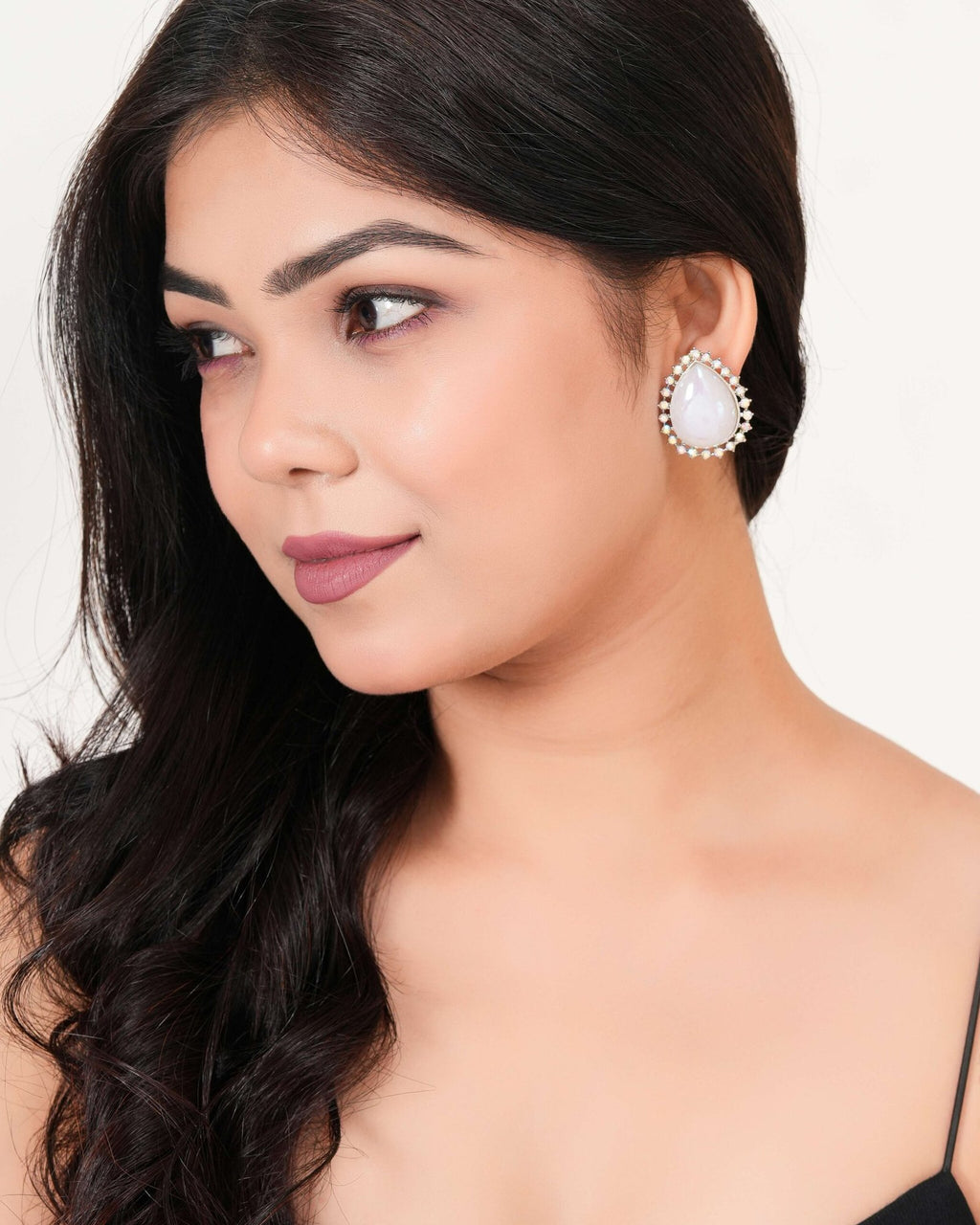 Women's Indo Western Teardrop Shaped Party Wear Ethnic Stud Earrings for Women -AZ838-OX-ER15