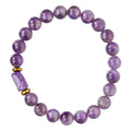 Amethyst Tumbler Bracelet for Women Men's Gifts - Protection Healing Crystal Bracelet - 8mm Gemstone Beaded Adjustable