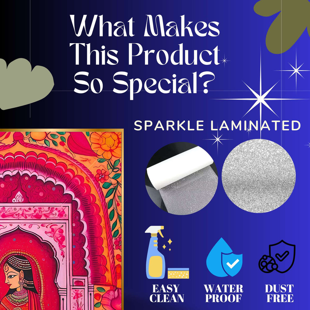 Set of Six Wall Paintings for Wall Dacoration Golden Framed Wall Paintings for Living Room & Bedroom Wall Art for Home Decoration & Office Wall Décor (17x13 inch CH-GD6-4)