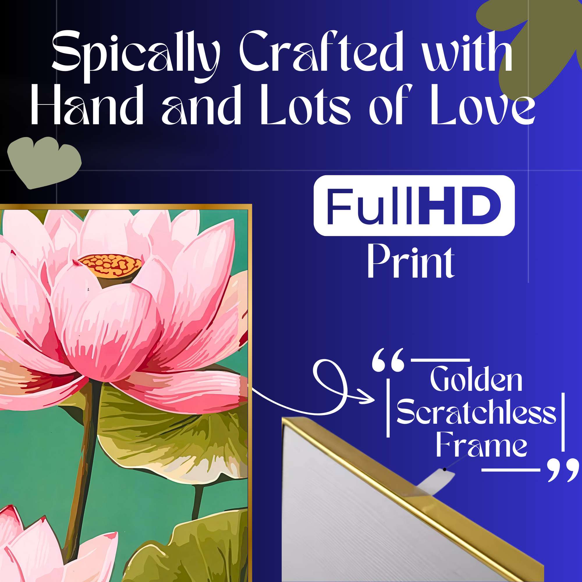 Set of Four Wall Paintings for Wall Dacoration Golden Framed Wall Paintings for Living Room & Bedroom Wall Art for Home Decoration & Office Wall Décor (13x10 inch CH-GD4-11)
