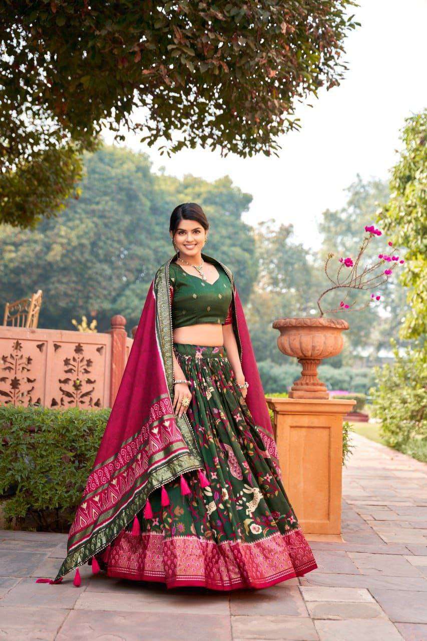 Women's Ethnic Printed Lehenga Choli Set with Tassel Dupatta ? Perfect for Festivals & Functions