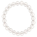 Clear Quartz Bracelet for Women Men's Gifts - Protection Healing Crystal Bracelet - 8mm Gemstone Beaded Adjustable