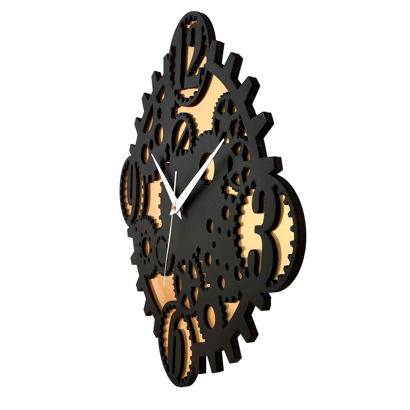 Wooden Silent Non-Ticking Wall Clock for Home Stylish Latest Designer Wall Clock for Home Living Room Bedroom Office Hall