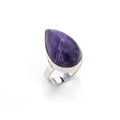 Arts Crystal Products Natural Labradorite Ring Set for Women,Vintage Joint Knuckle Stackable Rings Oval Gemstone Ring
