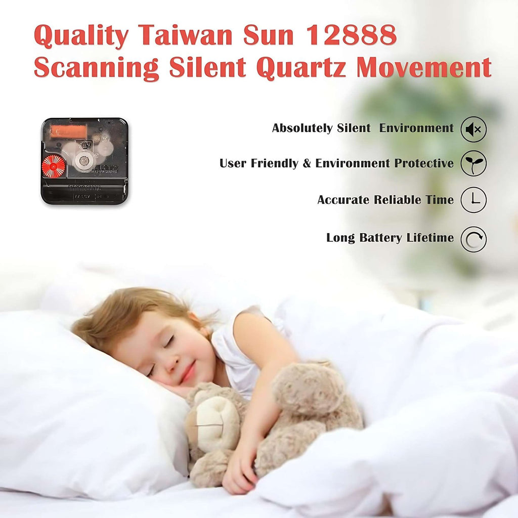 Wooden Silent Non-Ticking Wall Clock for Home Stylish Latest Designer Wall Clock for Home Living Room Bedroom Office Hall