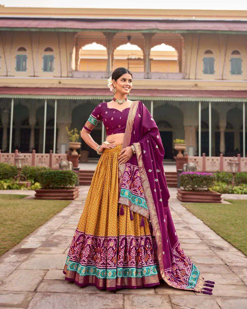 Women's Traditional Printed Lehenga Choli Set with Embroidered Dupatta ? Festive Wear