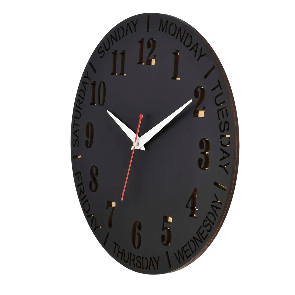 Wooden Silent Non-Ticking Wall Clock for Home Stylish Latest Designer Wall Clock for Home Living Room Bedroom Office Hall