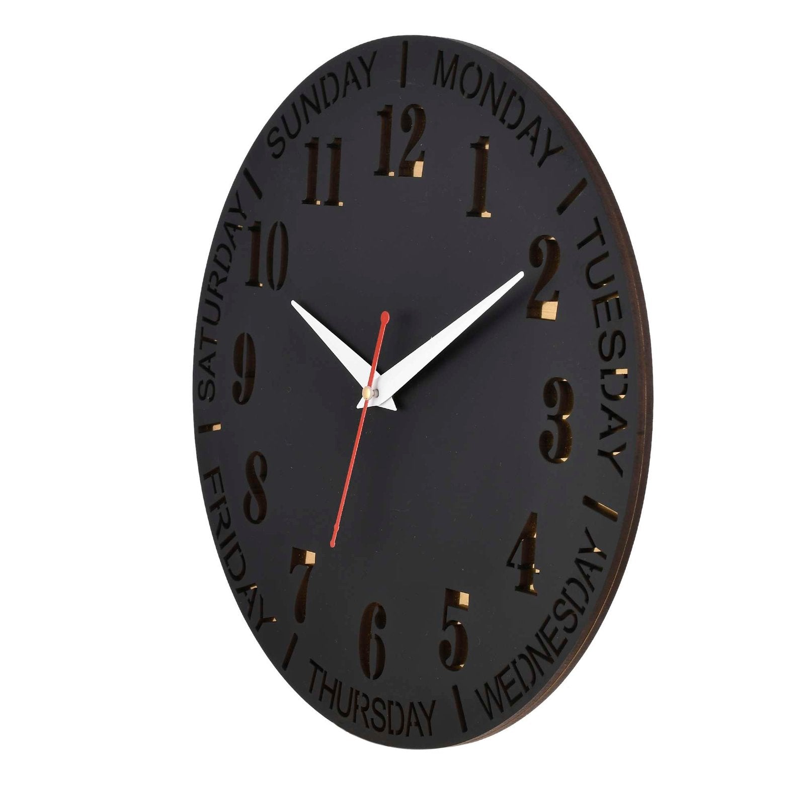 Wooden Silent Non-Ticking Wall Clock for Home Stylish Latest Designer Wall Clock for Home Living Room Bedroom Office Hall