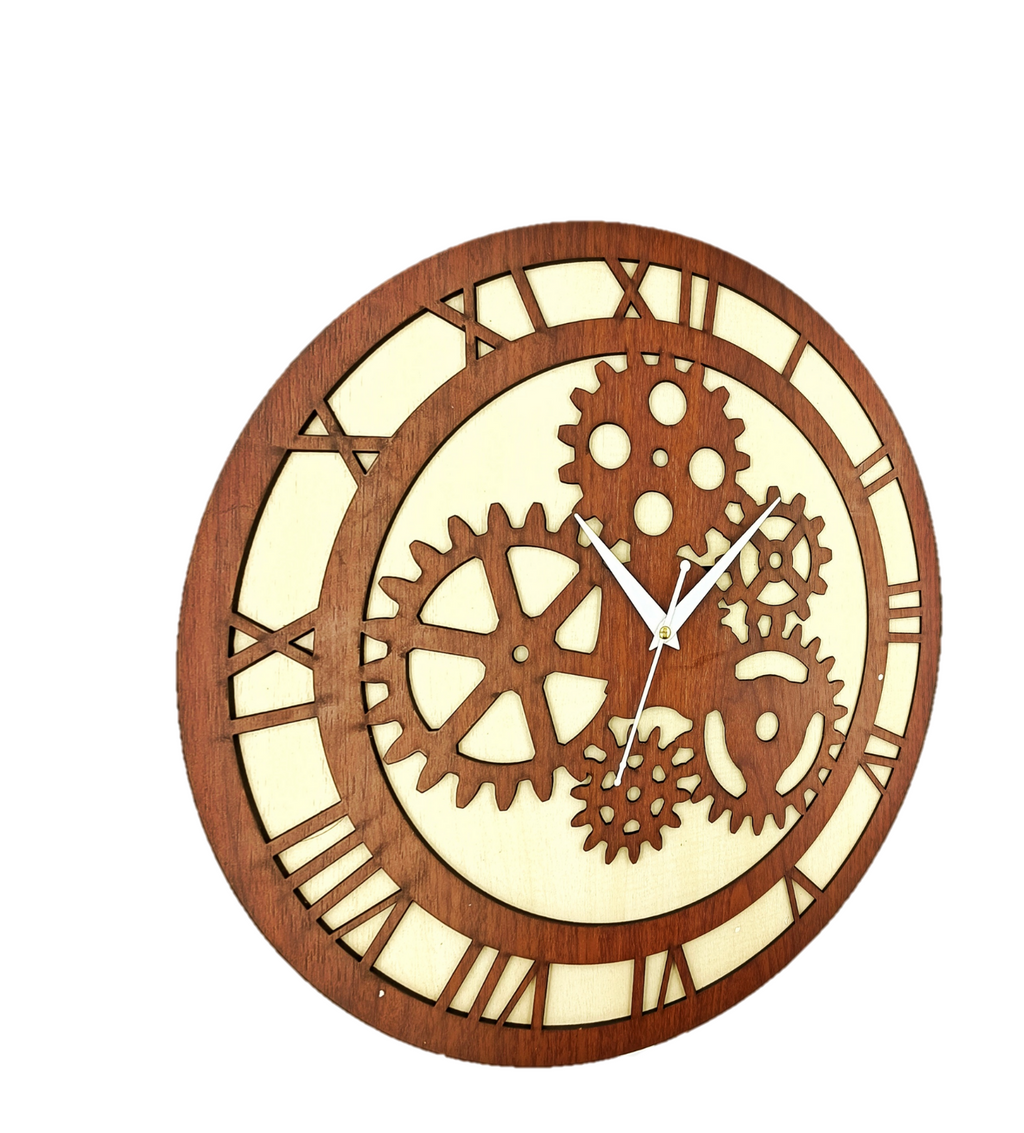 Wooden Silent Non-Ticking Wall Clock for Home Stylish Latest Designer Wall Clock for Home Living Room Bedroom Office Hall