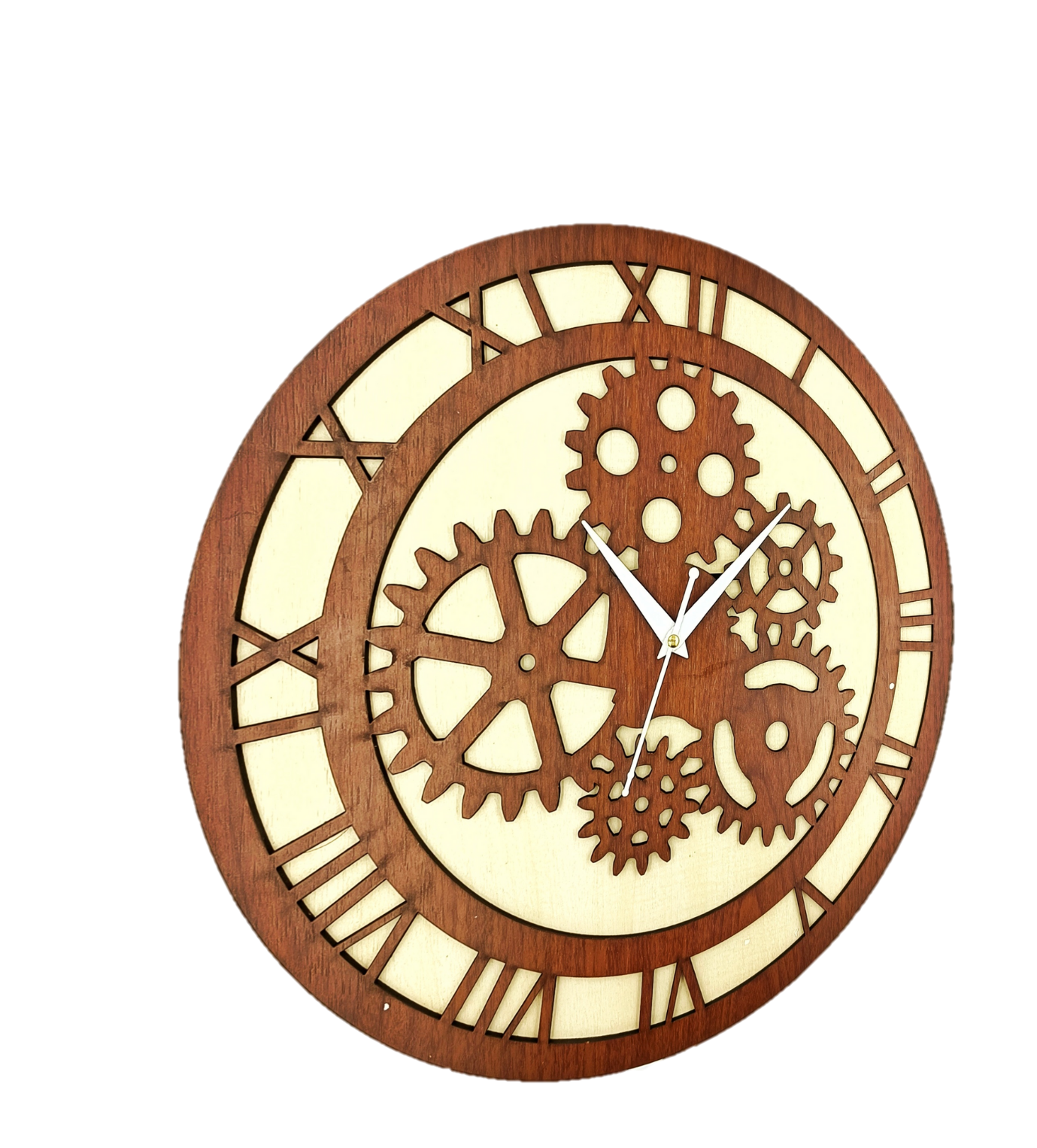 Wooden Silent Non-Ticking Wall Clock for Home Stylish Latest Designer Wall Clock for Home Living Room Bedroom Office Hall