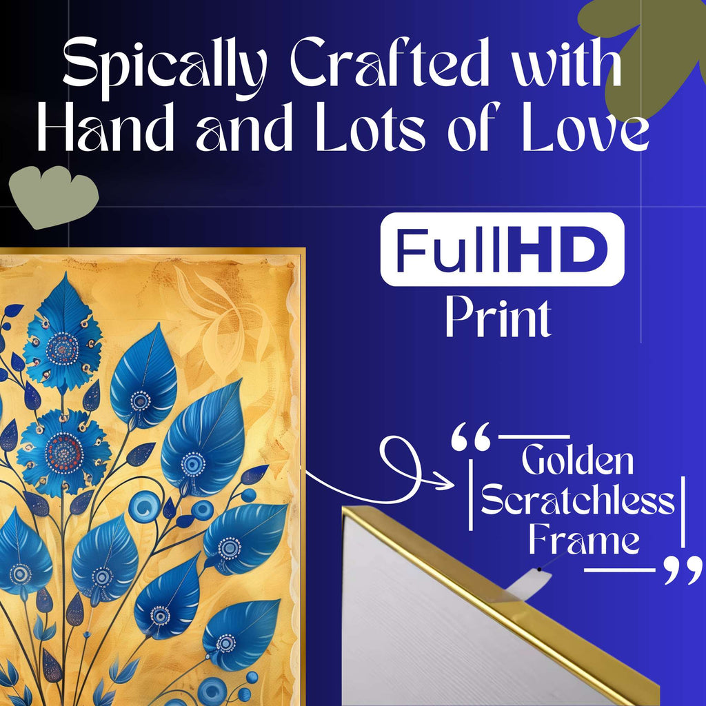 Set of Three Wall Paintings for Wall Dacoration Golden Framed Wall Paintings for Living Room & Bedroom Wall Art for Home Decoration & Office Wall Décor (18x12 inch CH-GD3-14)