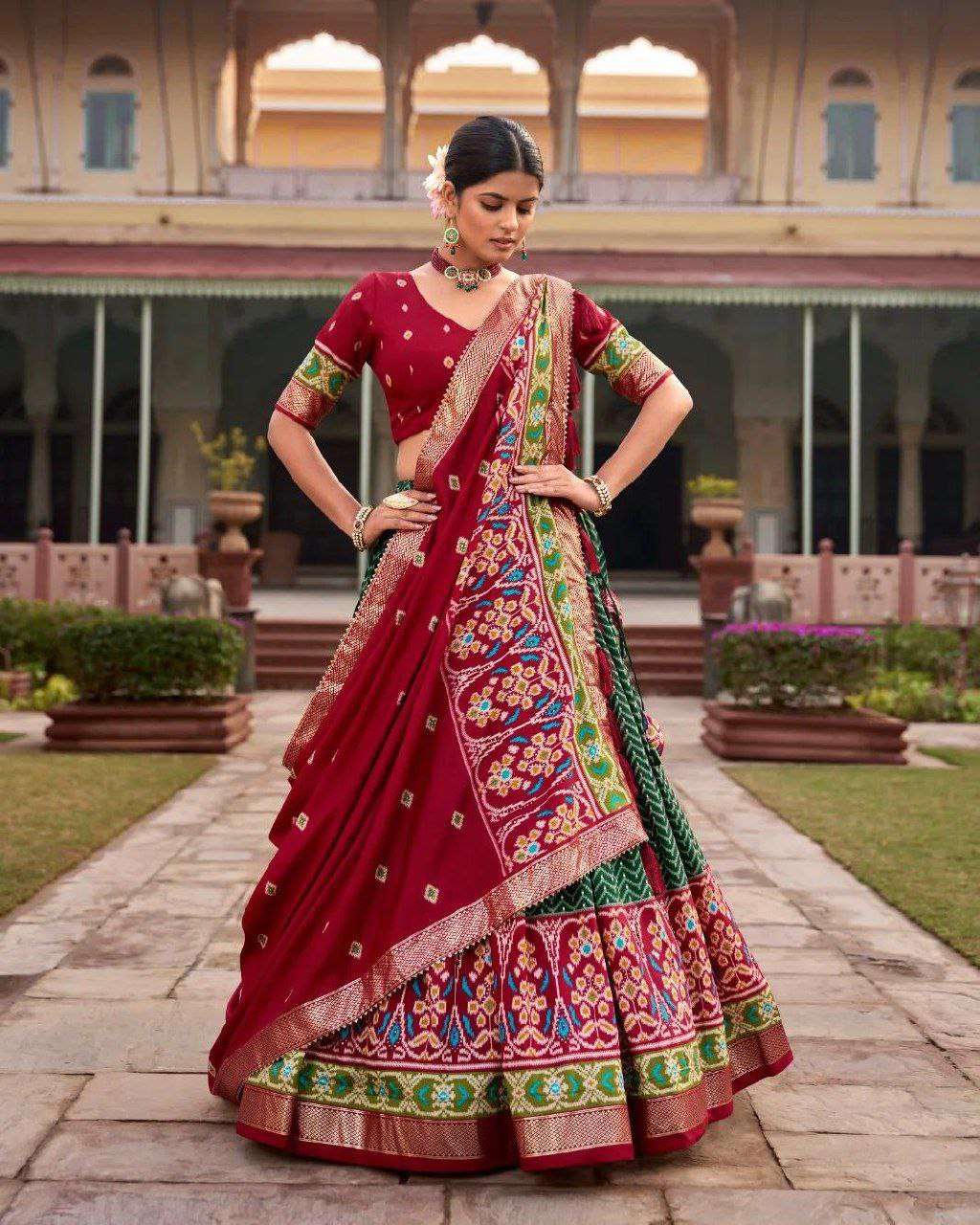 Women's Traditional Printed Lehenga Choli Set with Embroidered Dupatta ? Festive Wear