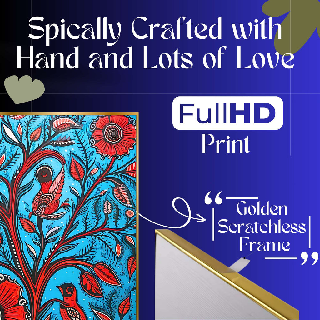 Set of Four Wall Paintings for Wall Dacoration Golden Framed Wall Paintings for Living Room & Bedroom Wall Art for Home Decoration & Office Wall Décor (13x10 inch CH-GD4-9)