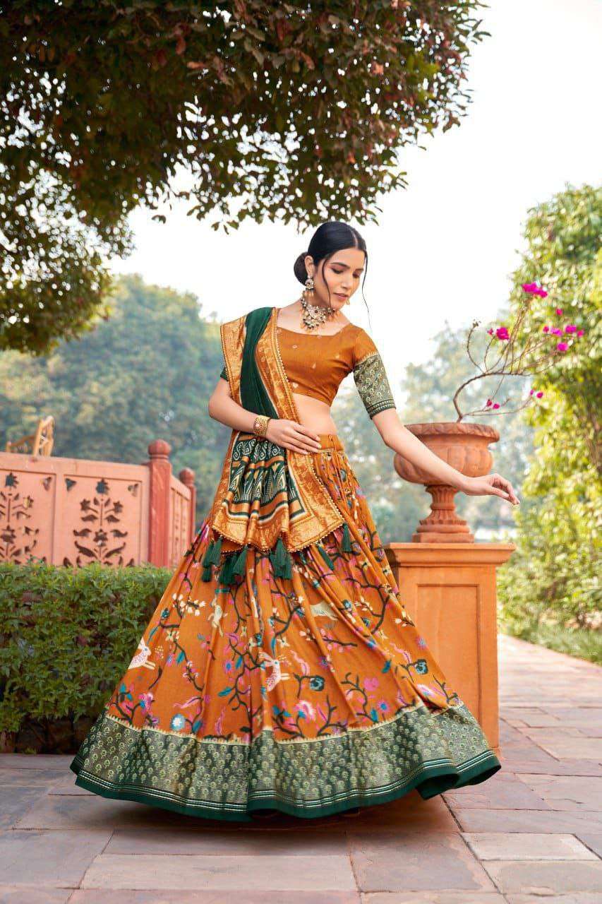Women's Ethnic Printed Lehenga Choli Set with Tassel Dupatta ? Perfect for Festivals & Functions