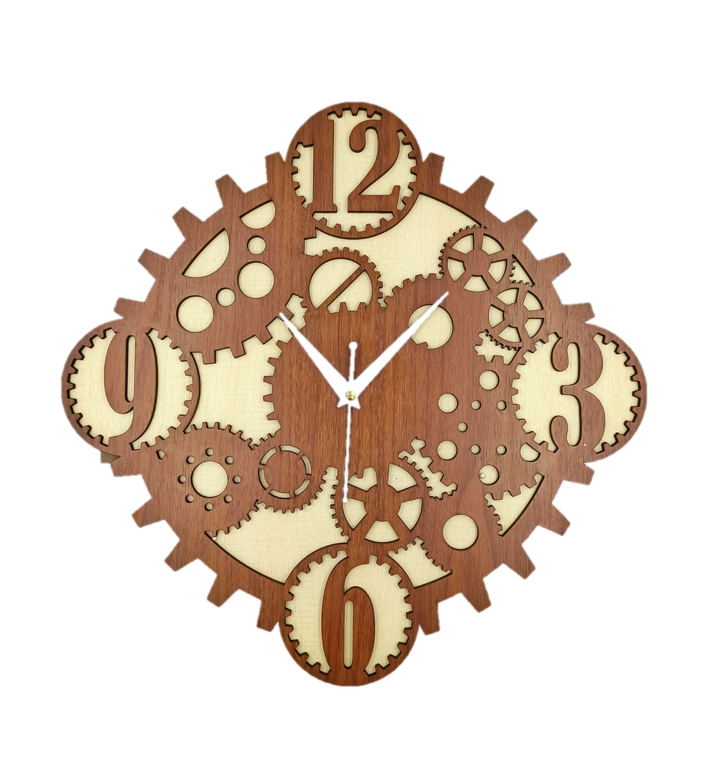 Wooden Silent Non-Ticking Wall Clock for Home Stylish Latest Designer Wall Clock for Home Living Room Bedroom Office Hall