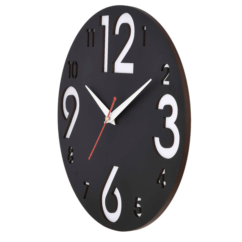 Wooden Silent Non-Ticking Wall Clock for Home Stylish Latest Designer Wall Clock for Home Living Room Bedroom Office Hall