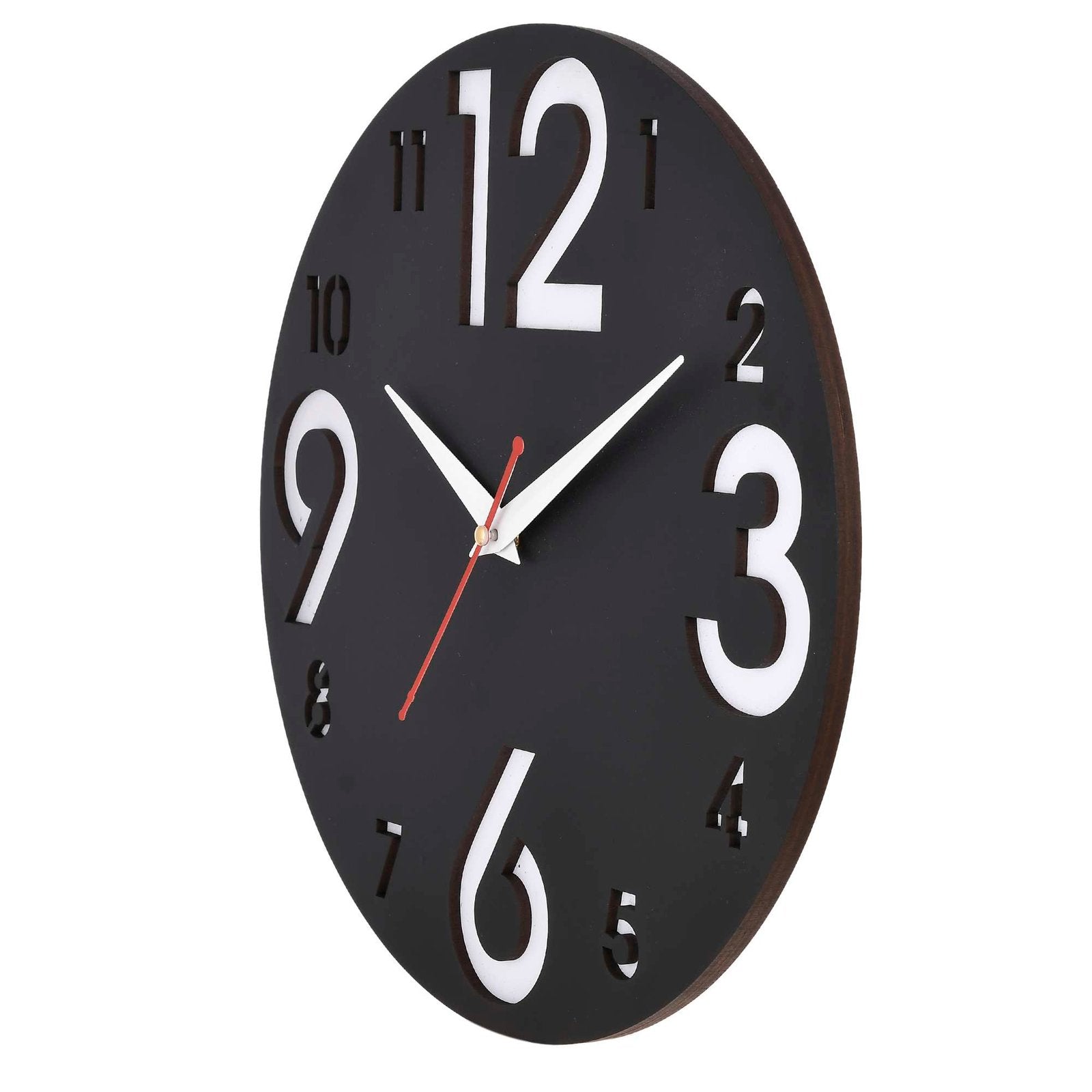 Wooden Silent Non-Ticking Wall Clock for Home Stylish Latest Designer Wall Clock for Home Living Room Bedroom Office Hall