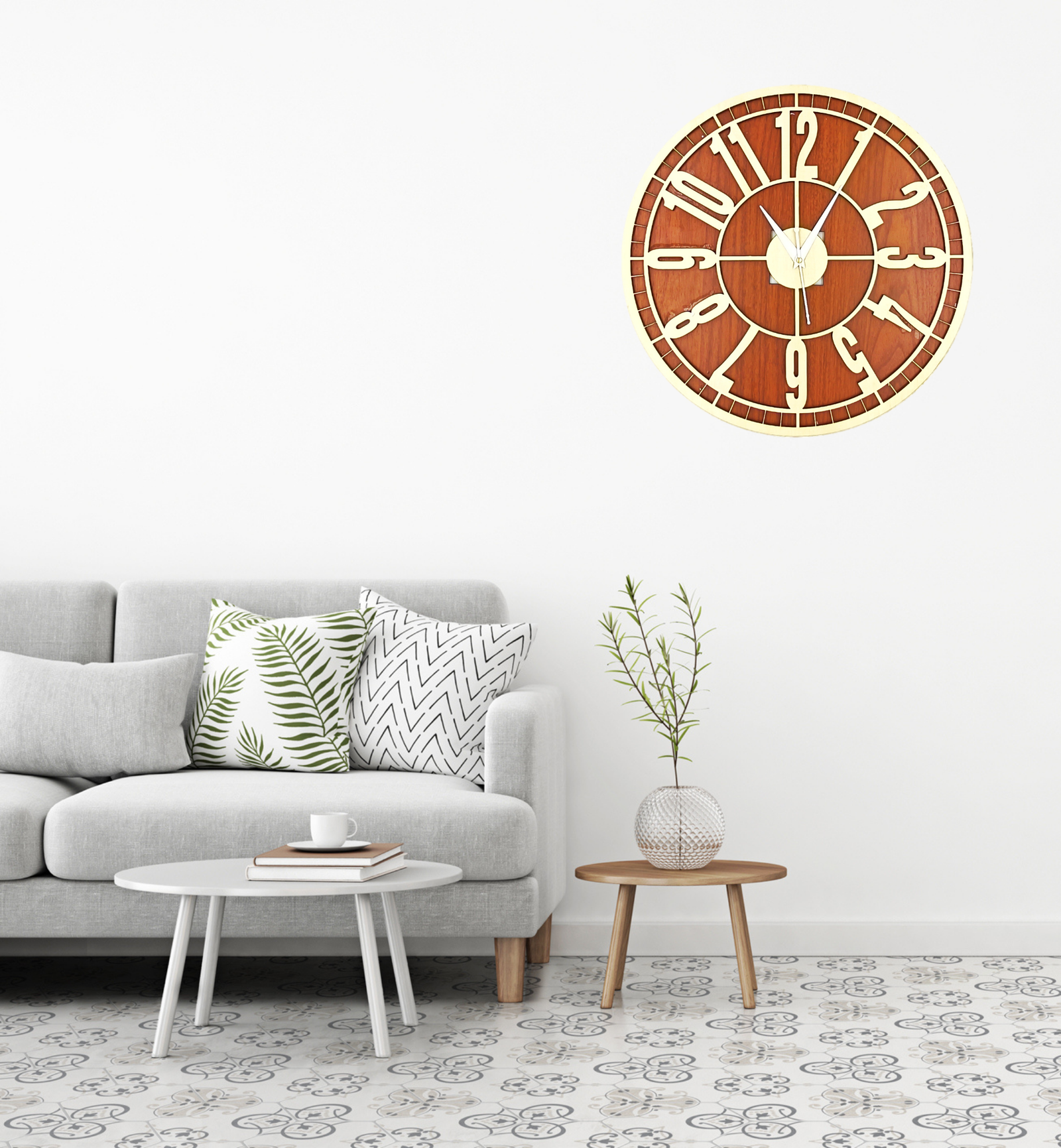 Wooden Silent Non-Ticking Wall Clock for Home Stylish Latest Designer Wall Clock for Home Living Room Bedroom Office Hall