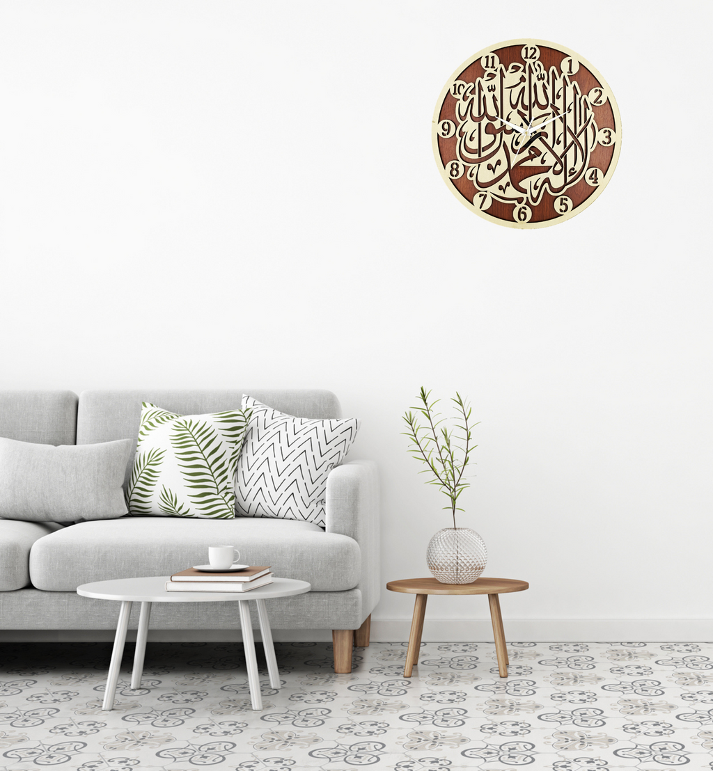 Wooden Silent Non-Ticking Wall Clock for Home Stylish Latest Designer Wall Clock for Home Living Room Bedroom Office Hall