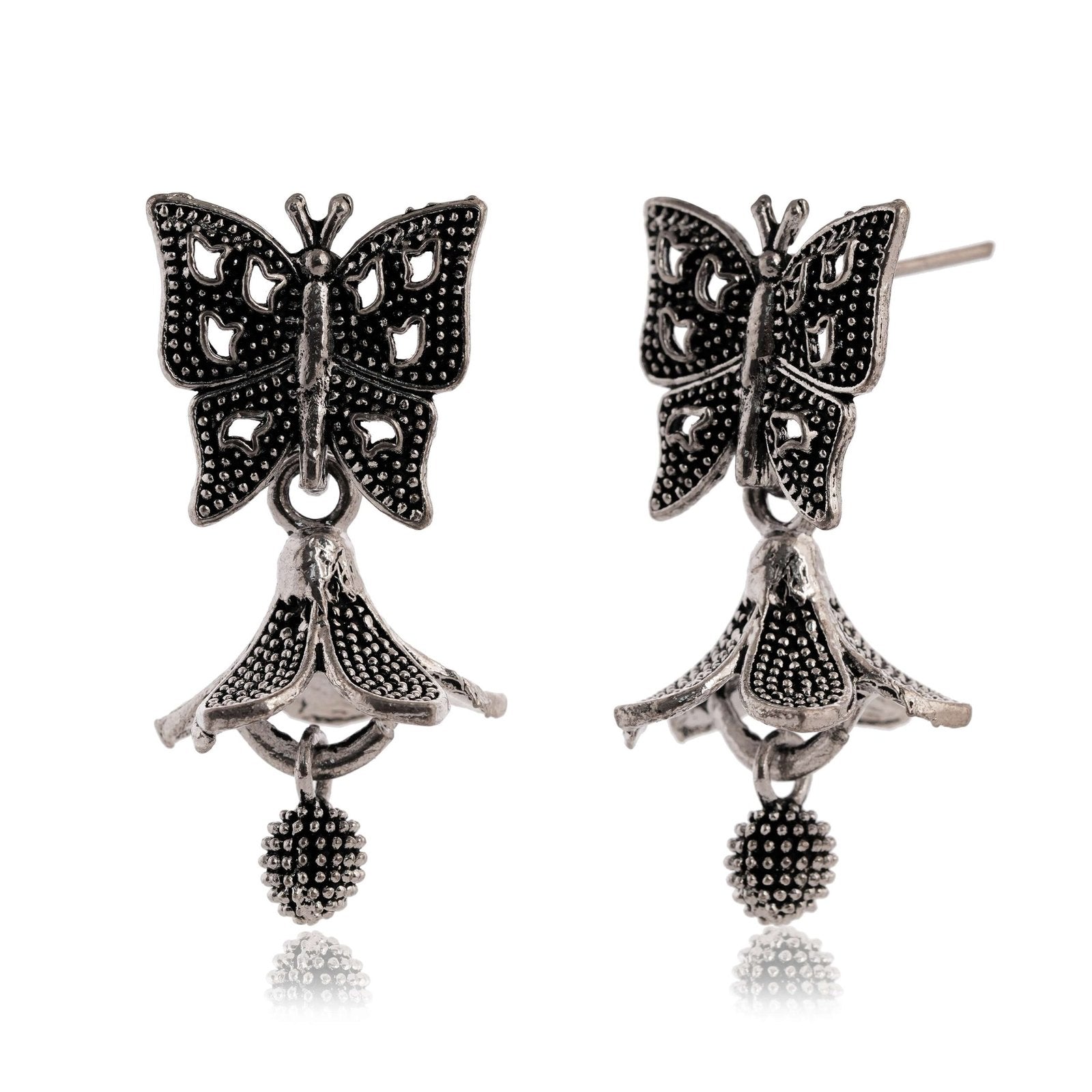 Women's Indian Bollywood Stylish AZ838-OXidised Jhumki Traditional Ethnic Earrings for Women - Unique Design