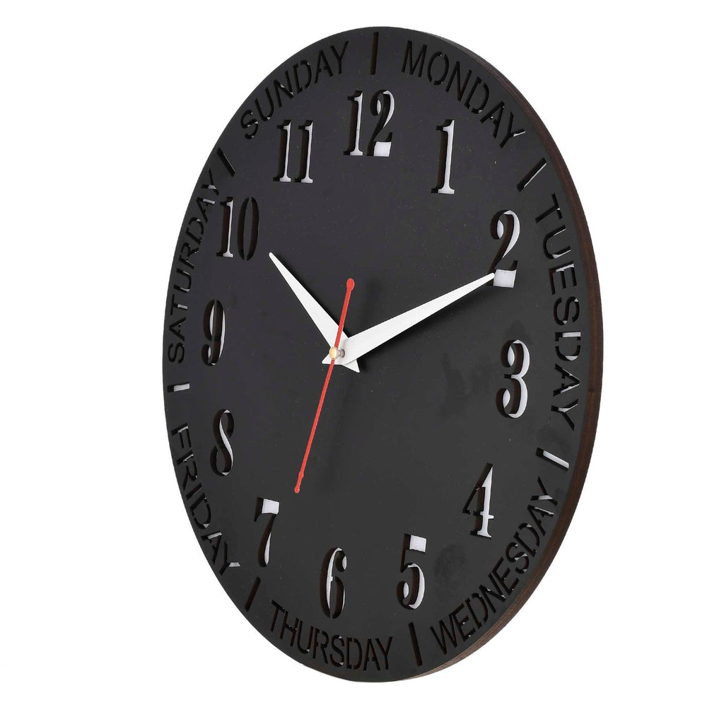 Wooden Silent Non-Ticking Wall Clock for Home Stylish Latest Designer Wall Clock for Home Living Room Bedroom Office Hall