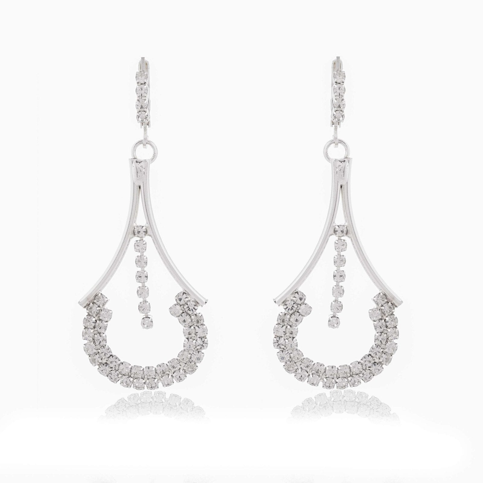 Women's Indo Western Teardrop Shaped Drop Dangles Party Wear Earrings For Women