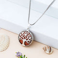 Crystal Tree of Life Pendant Simple White crystal Mineral Jewellery for Men Women Pendulum Necklace Family Tree Necklace Tree of Life Gemstone White crystal