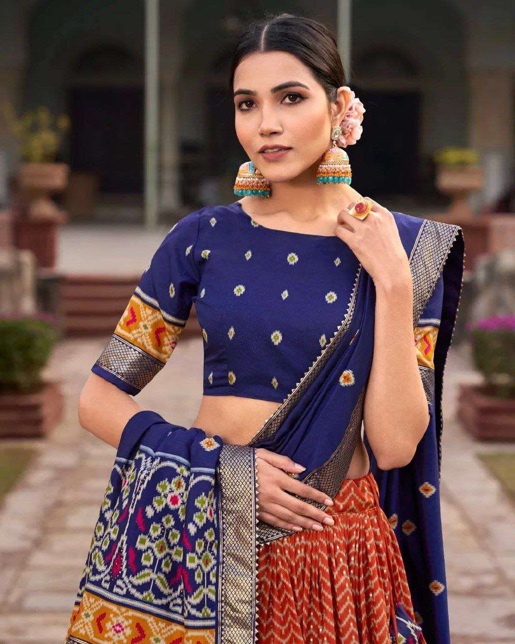 Women's Traditional Printed Lehenga Choli Set with Embroidered Dupatta ? Festive Wear