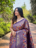 Women's Luxurious Pista Green & Pink Art Silk Saree with Intricate Leaf Weave & Broad Zari Border – Ideal for Festive & Wedding Occasions