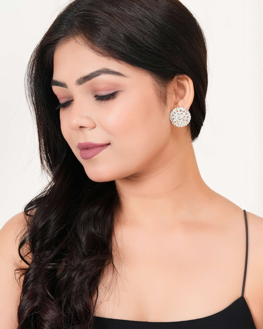Women's Dot Design Bali Earrings, Indian Hoops, Mandala Hoops, Chakra Earrings - Bali Hoops