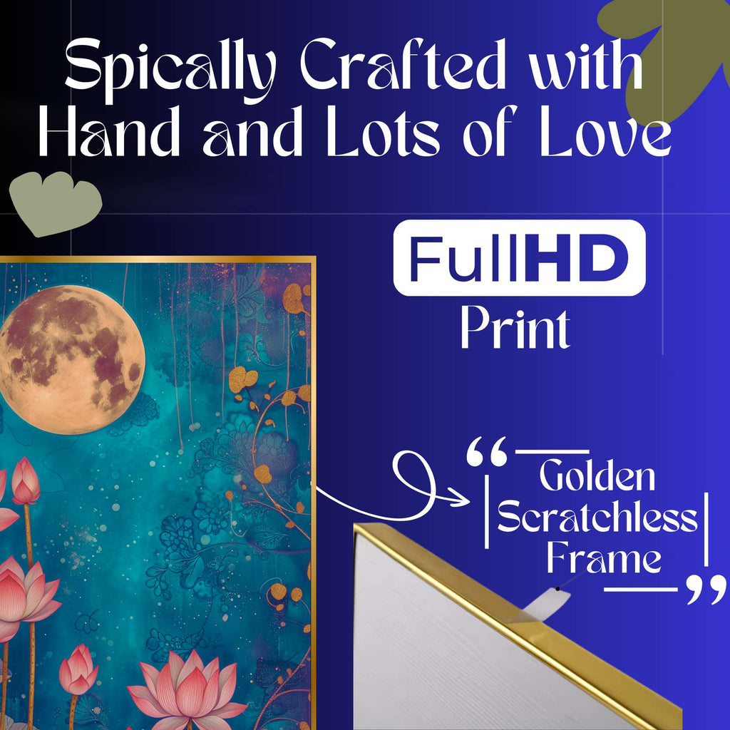 Set of Three Wall Paintings for Wall Dacoration Golden Framed Wall Paintings for Living Room & Bedroom Wall Art for Home Decoration & Office Wall Décor (24x18 inch CH-GD3-11)