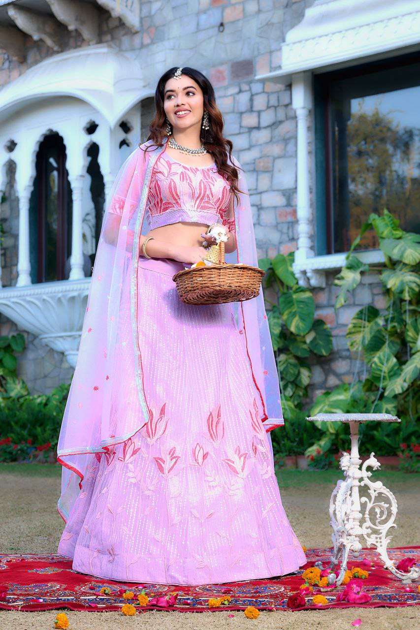 Women's  Tussar Silk Patola Printed Lehenga Set with Dupatta ? Stitched with Can Can Flair