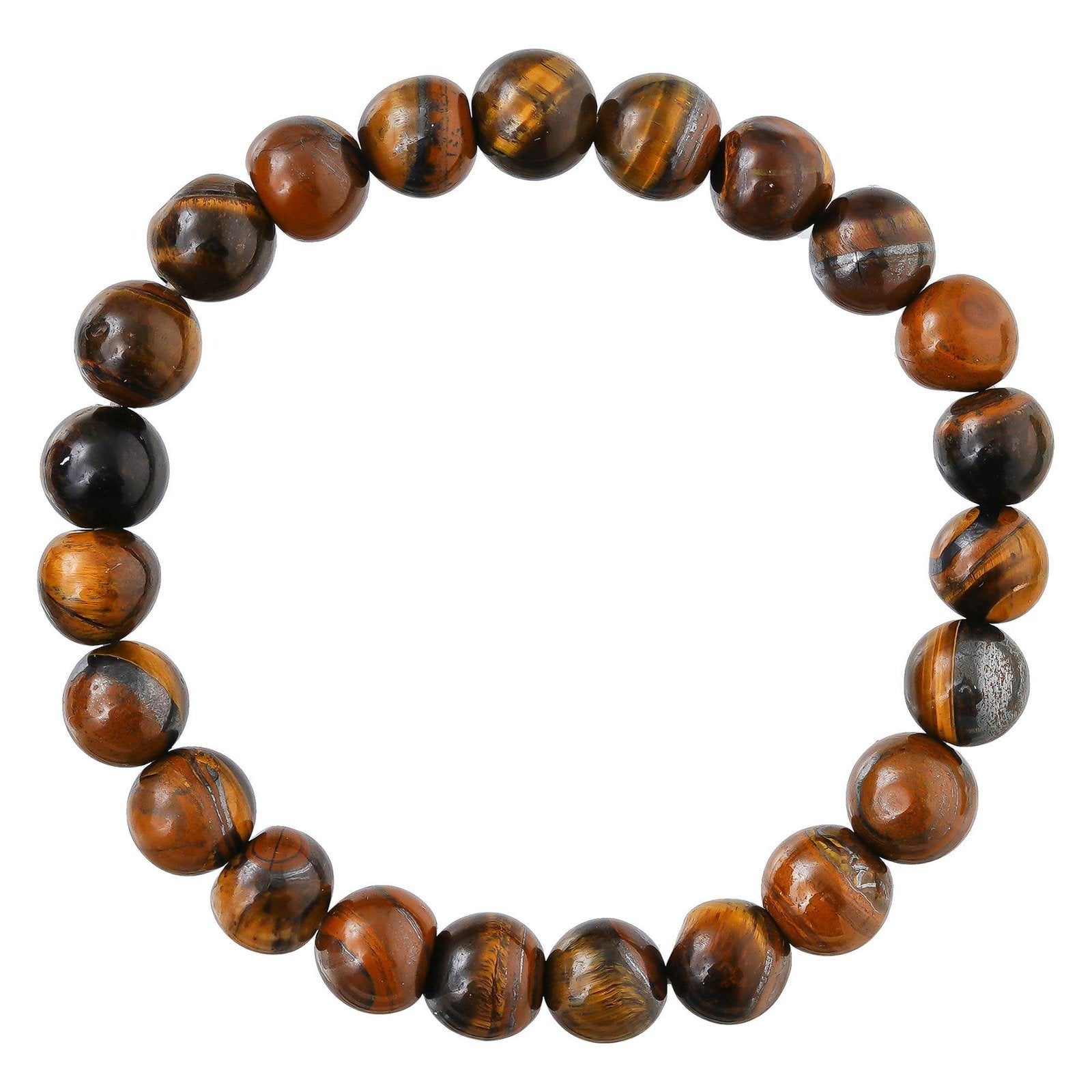 Tiger Eye Bracelet for Women Men's Gifts - Protection Healing Crystal Bracelet - 8mm Gemstone Beaded Adjustable