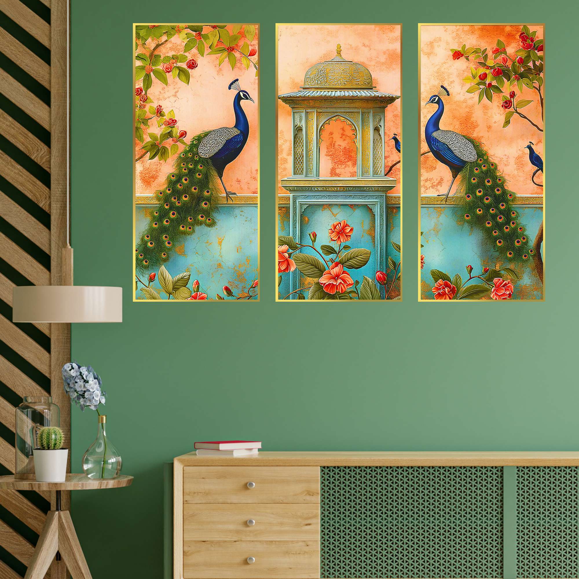 Set of Two Wall Paintings for Wall Dacoration Golden Framed Wall Paintings for Living Room & Bedroom Wall Art for Home Decoration & Office Wall Décor (14x11 inch CH-GD2-22)
